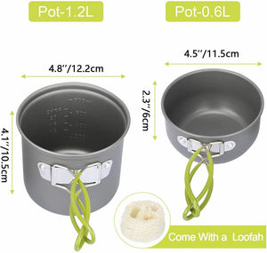 Camping Cookware set 14 in 1 Bundle