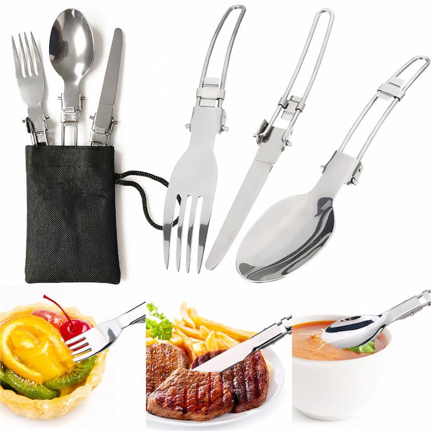 Foldable Stainless Steel Utensil Set